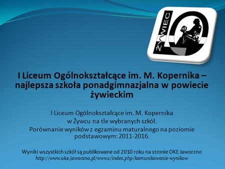 Zestawienie wyników egzaminu maturalnego 2011-2016