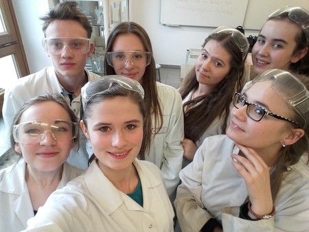 Zajęcia laboratoryjne z chemii w Katowicach, klasa 1c, 2017
