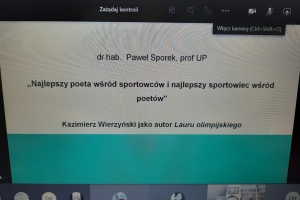 “Najlepszy poeta wśród sportowców i najlepszy sportowiec wśród poetów”- wykład profesora Uniwersytetu Pedagogicznego w Krakowie dr. hab. Pawła Sporka - zdjęcie7