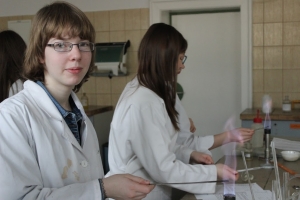 Zajęcia laboratoryjne z chemii w Katowicach, kl. 1c, 13.03.2015 - zdjęcie34