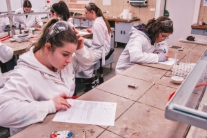 Klasa 1c na zajęciach laboratoryjnych z chemii w Katowicach, 2018 - zdjęcie2