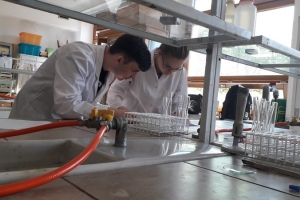Klasa 2c na zajęciach laboratoryjnych z chemii w Katowicach, 2018 - zdjęcie20