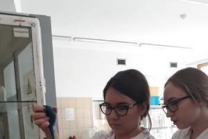 Klasa 2c na zajęciach laboratoryjnych z chemii w Katowicach, 2018 - zdjęcie19