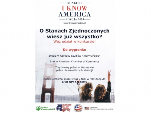 16 edycja konkursu I Know America 2019