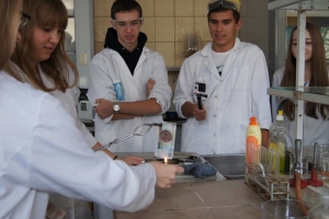 Zajęcia laboratoryjne z chemii w Katowicach kl. 3a i 3d, 09.10.2015 - zdjęcie2