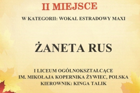 Sukces w Międzynarodowym Festiwalu Twórczości