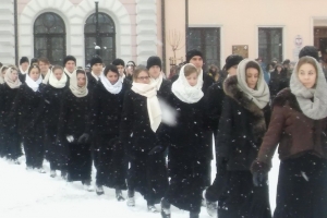 Polonez maturzystów na żywieckim rynku, 21.01.2016; kl. 3 a,b,c - zdjęcie28