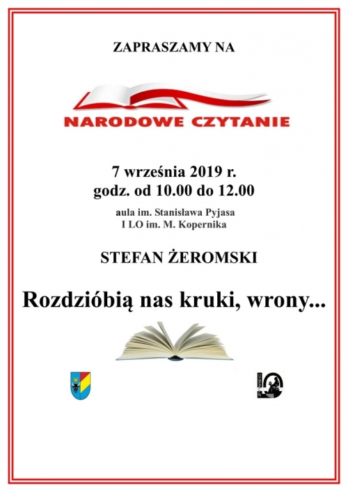 Narodowe Czytanie Rozdzióbią nas kruki, wrony... Stefana Żeromskiego