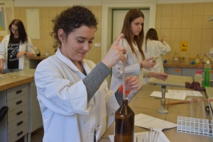 Klasa 2c na zajęciach laboratoryjnych z chemii w Katowicach, 22.04.2016 - zdjęcie12