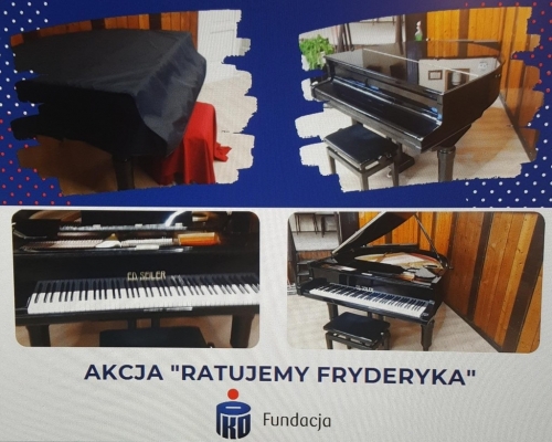 Podziękowania dla Fundacji PKO Banku Polskiego za wsparcie renowacji fortepianu