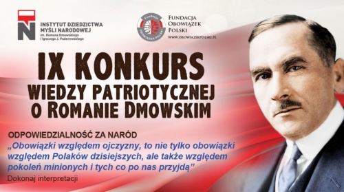 IX Konkurs Wiedzy Patriotycznej o Romanie Dmowskim