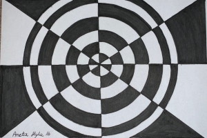 Kompozycja Op-art, czyli gra ze wzrokiem widza w Galerii Sztuki 