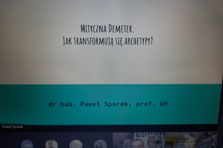 Wykład prof. UP Pana dr. hab. Pawła Sporka