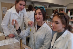 Klasa 1d na zajęciach laboratoryjnych z chemii w Katowicach, 31.03.2017 - zdjęcie6
