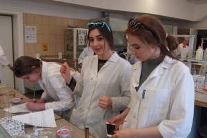 Klasa 1d na zajęciach laboratoryjnych z chemii w Katowicach, 31.03.2017 - zdjęcie4