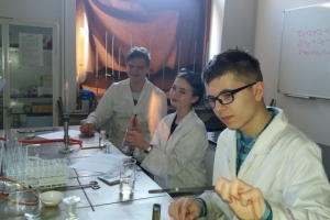 Klasa 1d na zajęciach laboratoryjnych z chemii w Katowicach, 31.03.2017 - zdjęcie17