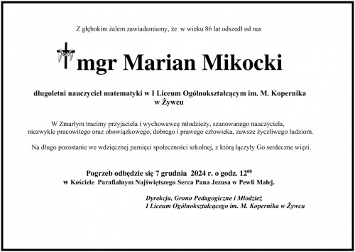 Pożegnanie nauczyciela naszej szkoły