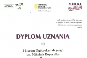 Niezwykły sukces na egzaminie maturalnym absolwenta I LO w Żywcu JAKUBA TRZOPA - zdjęcie2