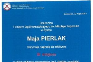 Sukces uczennic I LO w Żywcu w XXVI Ogólnopolskim Konkursie Geologicznym'2025 - zdjęcie1