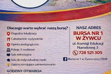 Bursa w Żywcu - nabór