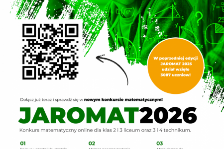 Sukces naszych uczniów w Ogólnopolskim Konkursie Matematycznym JAROMAT 2026