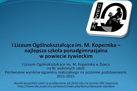 GIMNAZJALISTO, PRZEKONAJ SIĘ SAM O WARTOŚCI NASZEJ SZKOŁY I ZAPOZNAJ SIĘ Z ZESTAWIENIEM WYNIKÓW EGZA