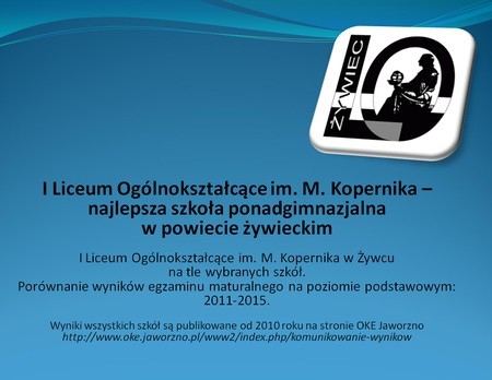 GIMNAZJALISTO, PRZEKONAJ SIĘ SAM O WARTOŚCI NASZEJ SZKOŁY I ZAPOZNAJ SIĘ Z ZESTAWIENIEM WYNIKÓW EGZA