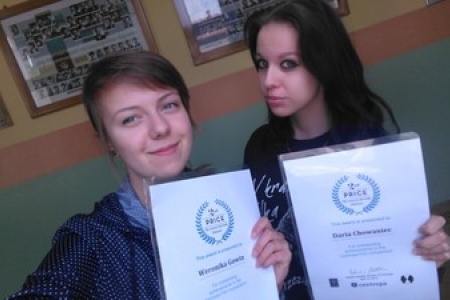 Daria i Weronika wywalczyły II nagrodę w Ogólnopolskim Konkursie Filmowym Centropy 2016!