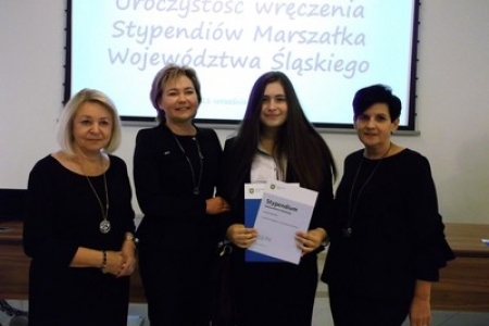 Mamy stypendystkę w Programie wspierania edukacji uzdolnionej młodzieży województwa śląskiego