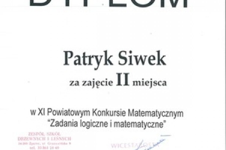 Nasi matematycy w XI Powiatowym Konkursie Matematycznym 