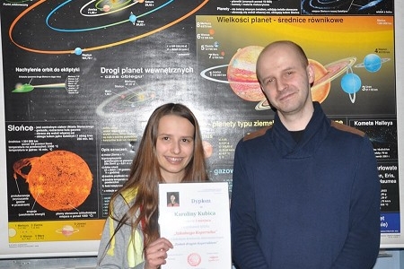 Kopernik jest kobietą! Karolina Kubica zwyciężczynią szkolnego konkursu astronomicznego.