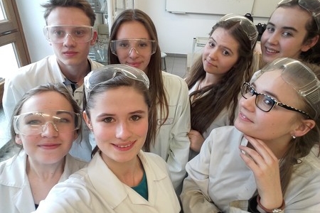 Zajęcia laboratoryjne z chemii w Katowicach, klasa 1c, 2017